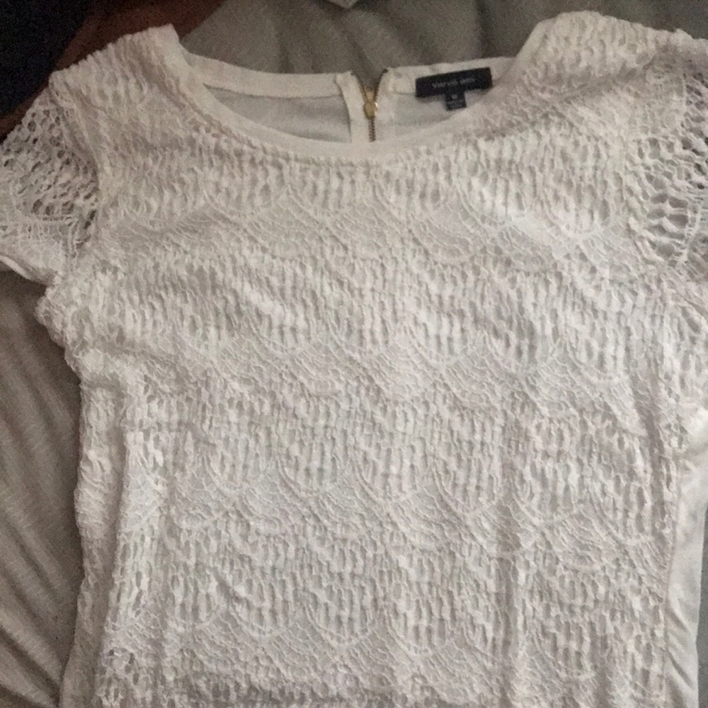 White lacy top